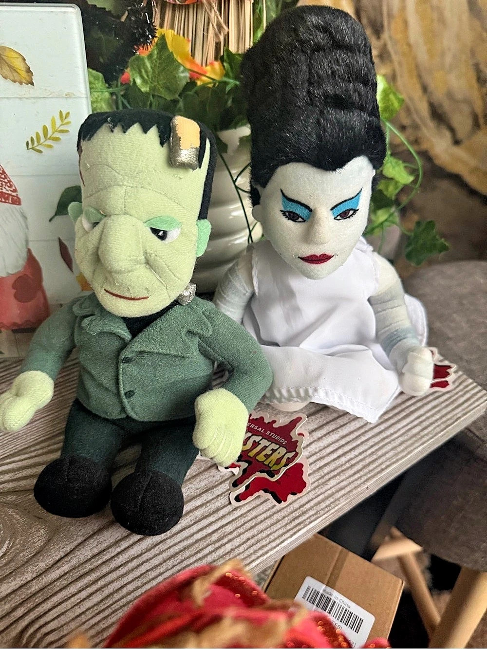 Universal Studios Frankenstein & Bride Plush Dolls